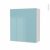 Armoire De Salle De Bains Rangement Haut Keria Bleu 1 Porte Cotes Blancs L60 X H70 X P27 Cm