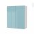 Armoire De Salle De Bains Rangement Haut Keria Bleu 2 Portes Cotes Blancs L60 X H70 X P27 Cm