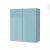 Armoire De Salle De Bains Rangement Haut Keria Bleu 2 Portes Cotes Decors L60 X H70 X P27 Cm