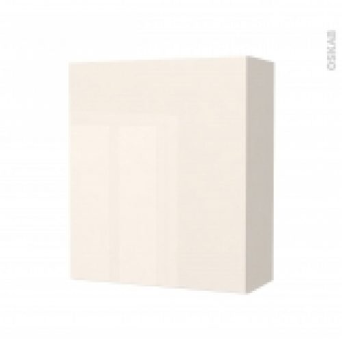 Armoire De Salle De Bains Rangement Haut Keria Ivoire 1 Porte Cotes Decors L60 X H70 X P27 Cm