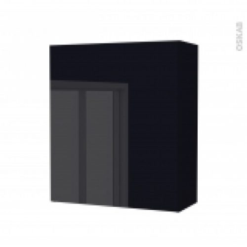 Armoire De Salle De Bains Rangement Haut Keria Noir 1 Porte Cotes Decors L60 X H70 X P27 Cm