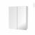 Armoire De Toilette Rangement Haut 2 Portes Miroir Cotes Blancs L60 X H70 X P17 Cm Hakeo