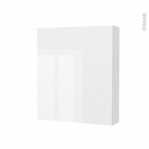 Armoire De Toilette Rangement Haut Bora Blanc 1 Porte Cotes Decors L60 X H70 X P17 Cm