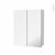 Armoire De Toilette Rangement Haut Ginko Blanc 2 Portes Miroir Cotes Decors L60 X H70 X P17 Cm