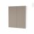 Armoire De Toilette Rangement Haut Ginko Taupe 2 Portes Cotes Blancs L60 X H70 X P17 Cm