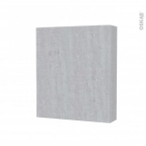 Armoire De Toilette Rangement Haut Hoda Beton 1 Porte Cotes Decors L60 X H70 X P17 Cm