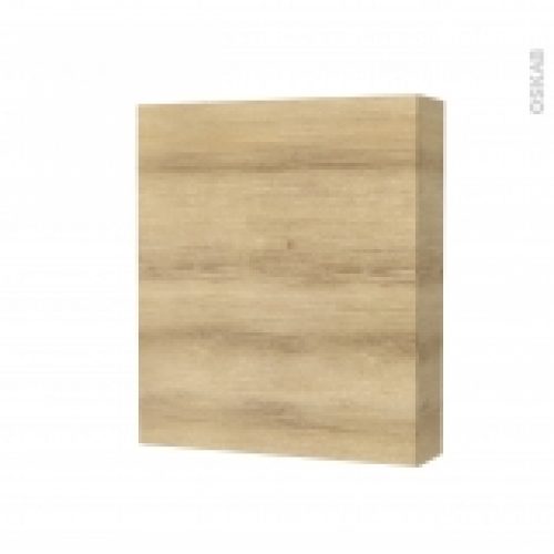Armoire De Toilette Rangement Haut Hosta Chene Naturel 1 Porte Cotes Decors L60 X H70 X P17 Cm