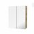 Armoire De Toilette Rangement Haut Hosta Chene Naturel 2 Portes Miroir Cotes Decors L60 X H70 X P17 Cm