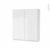 Armoire De Toilette Rangement Haut Ipoma Blanc Brillant 2 Portes Cotes Blancs L60 X H70 X P17 Cm