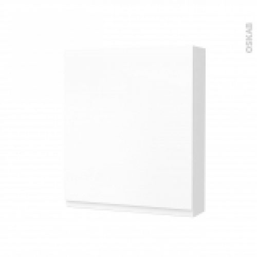 Armoire De Toilette Rangement Haut Ipoma Blanc Mat 1 Porte Cotes Decors L60 X H70 X P17 Cm
