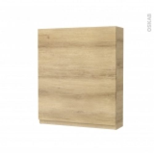 Armoire De Toilette Rangement Haut Ipoma Chene Naturel 1 Porte Cotes Decors L60 X H70 X P17 Cm