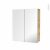 Armoire De Toilette Rangement Haut Ipoma Chene Naturel 2 Portes Miroir Cotes Decors L60 X H70 X P17 Cm