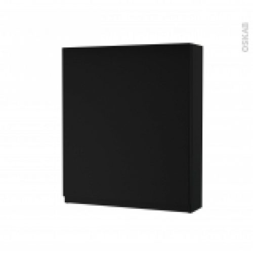 Armoire De Toilette Rangement Haut Ipoma Noir Mat 1 Porte Cotes Decors L60 X H70 X P17 Cm