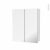 Armoire De Toilette Rangement Haut Iris Blanc 2 Portes Miroir Cotes Decors L60 X H70 X P17 Cm