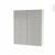 Armoire De Toilette Rangement Haut Ivia Gris 2 Portes Cotes Blancs L60 X H70 X P17 Cm