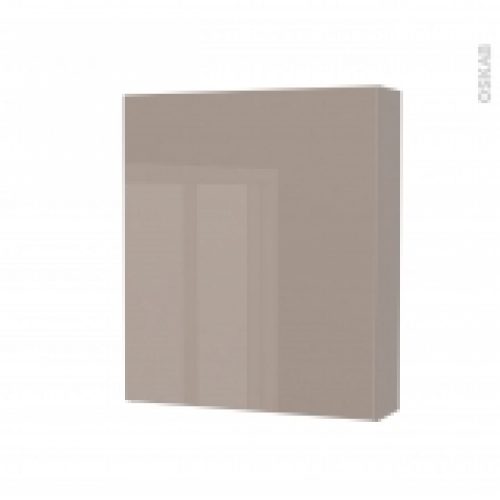 Armoire De Toilette Rangement Haut Keria Moka 1 Porte Cotes Decors L60 X H70 X P17 Cm