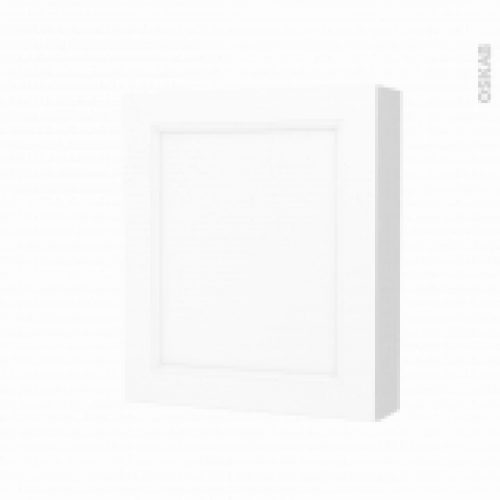 Armoire De Toilette Rangement Haut Static Blanc 1 Porte Cotes Blancs L60 X H70 X P17 Cm