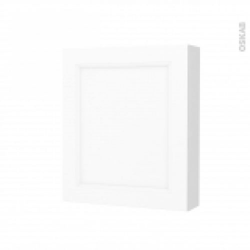 Armoire De Toilette Rangement Haut Static Blanc 1 Porte Cotes Decors L60 X H70 X P17 Cm