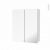 Armoire De Toilette Rangement Haut Static Blanc 2 Portes Miroir Cotes Decors L60 X H70 X P17 Cm