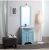 ARMOIRE DE TOILETTE’DÉCAPE BLEU LAVANDE’ CM 65 AVEC LAVABO ET LAMPE