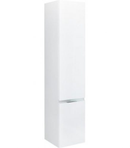 armoire haute MBH 2 portes blanc brillant, butée à gauche 350x1655x370mm