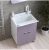 ARMOIRE LAVABO 60 CM AVEC PLANCHE ABS POUR LA LESSIVE VIOLET PASTEL