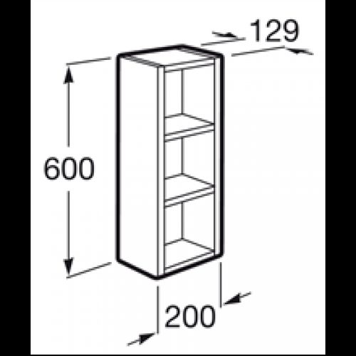Armoire-étagère chêne texturisé Luna Roca