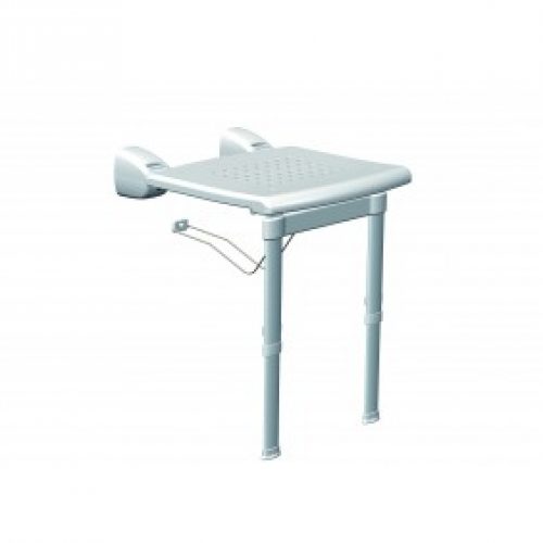 Assise rabattable et réglable – pose murale – avec pieds