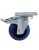 AVL – Roulette 100mm caoutchouc bleu platine pivotante avec frein -…