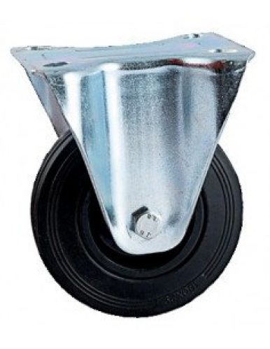 AVL – Roulette 50mm caoutchouc noir platine fixe – 508819A