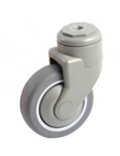 AVL – Roulette grise platine ronde 125mm pivotante – 590883N