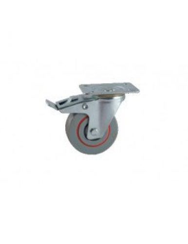 AVL – Roulette saturne grise 100mm pivotante à frein – 5948420