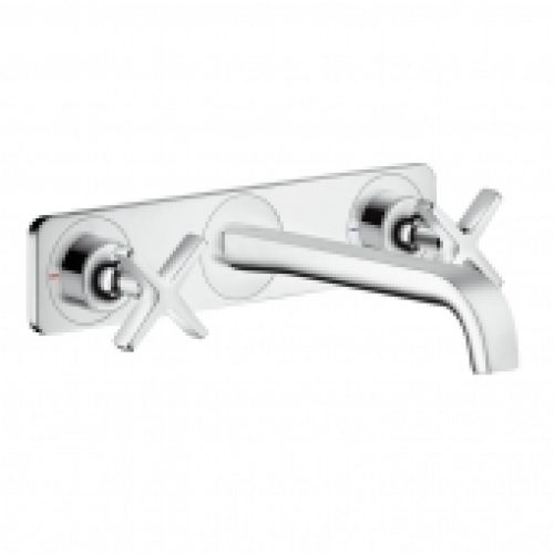 AXOR Citterio E – Mitigeur de lavabo 3 trous pour montage mural avec projection 220 mm avec garniture de vidage ne pouvant …