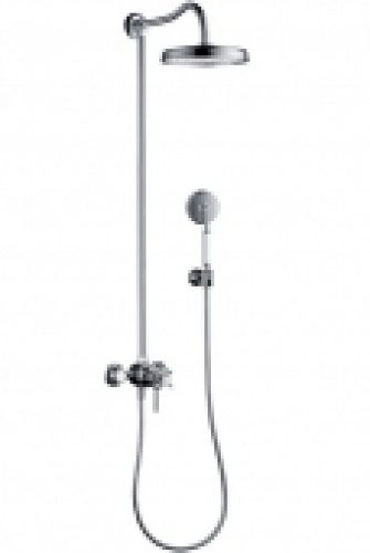 AXOR Montreux – Système de douche Showerpipe avec mitigeur thermostatique et douche de tête 1 jet chrome