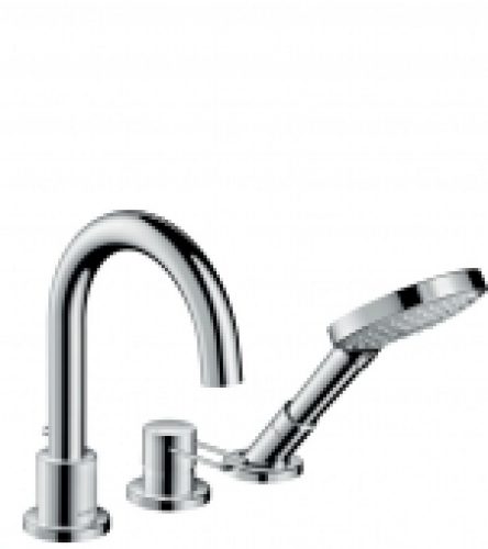 AXOR Uno – Robinetterie 3 trous baignoire pour 2 sorties laiton poli