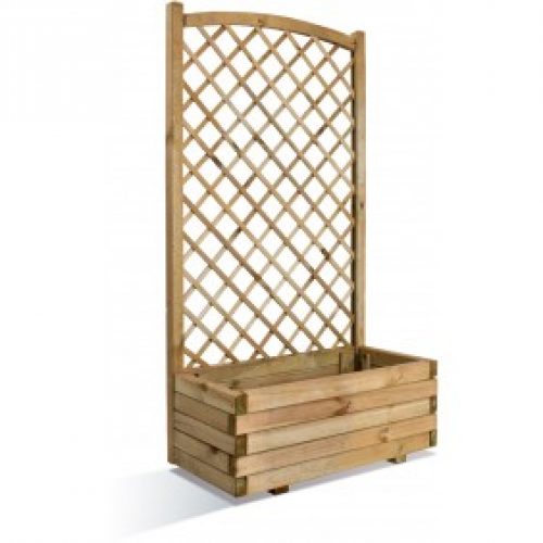 Bac à fleurs avec treillage – 64,5 litres – 80 x 40 cm – Lierre Arc 80