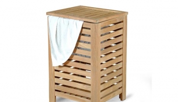 Bac à linge en teck massif CESTA