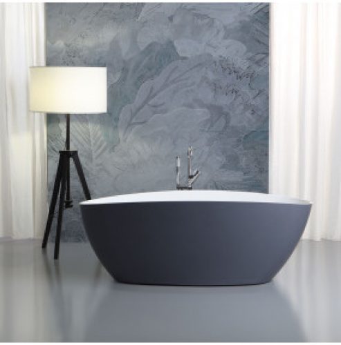 BAIGNOIRE AUTOPORTANTEDESIGN MODERNE GRIS | RACHELE