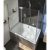 Baignoire bain douche compacte Jacob Delafon Capsule installation en angle avec pare bain et tablier