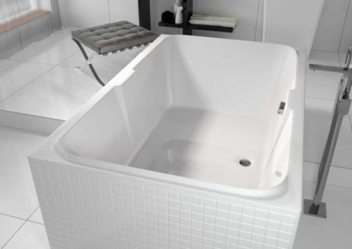 Baignoire Balneo 2 Places Riho Sobek 1150x850x1800mm Blanc