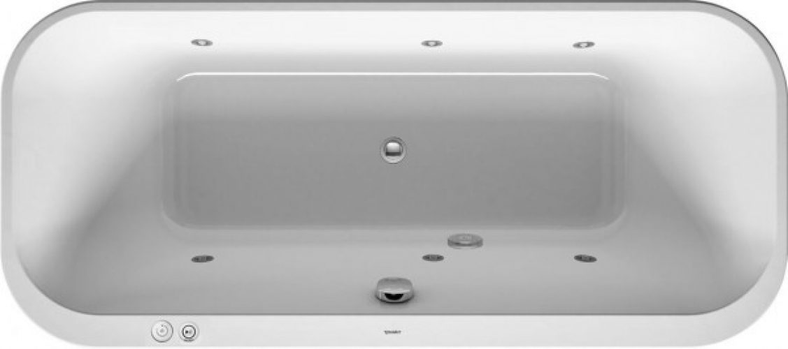 Baignoire Balnéo Duravit Happy D.2 Rectangulaire à poser en îlot 760319000