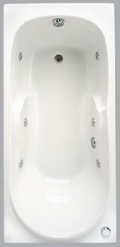 Baignoire Balnéo Rectangulaire Allibert ZENA 1700x750x510-515mm Blanc 242922