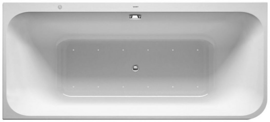Baignoire Balnéo Rectangulaire Duravit Happy D.2 System Air 1800x800mm Blanc 760316000AS0000