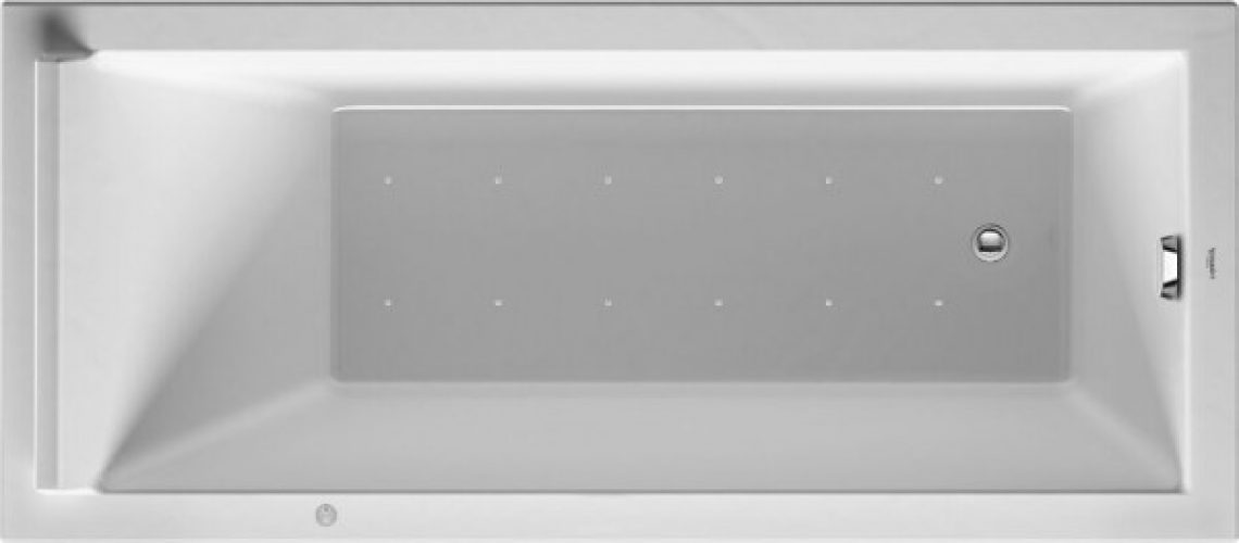 Baignoire Balnéo Rectangulaire Duravit Starck System Air 1600x700mm Blanc 760333000AS0000