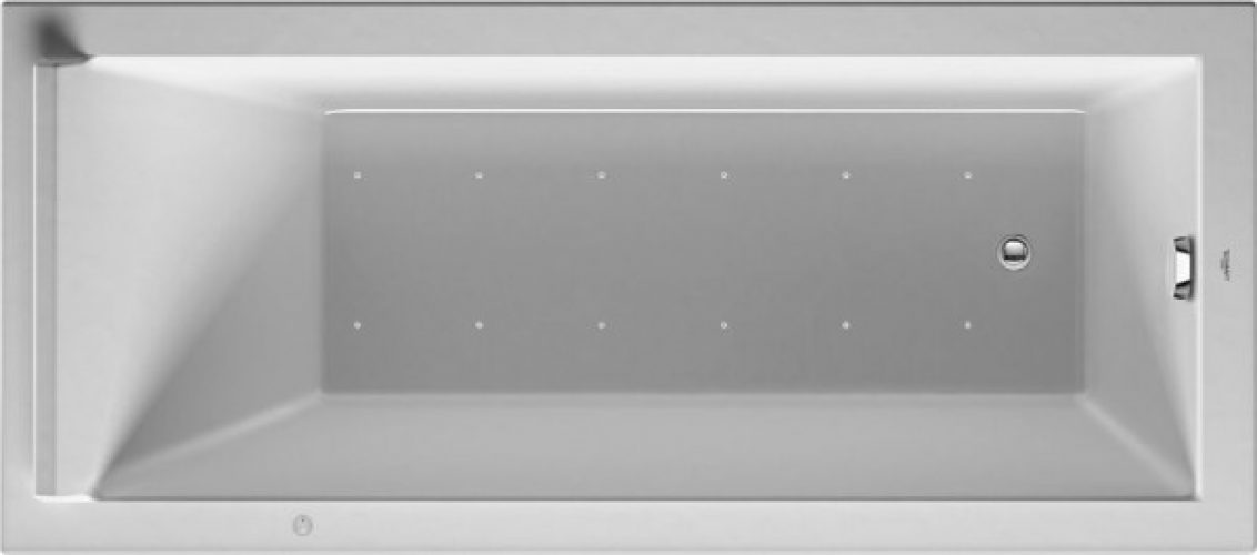 Baignoire Balnéo Rectangulaire Duravit Starck System Air 1700x750mm Blanc 760335000AS0000