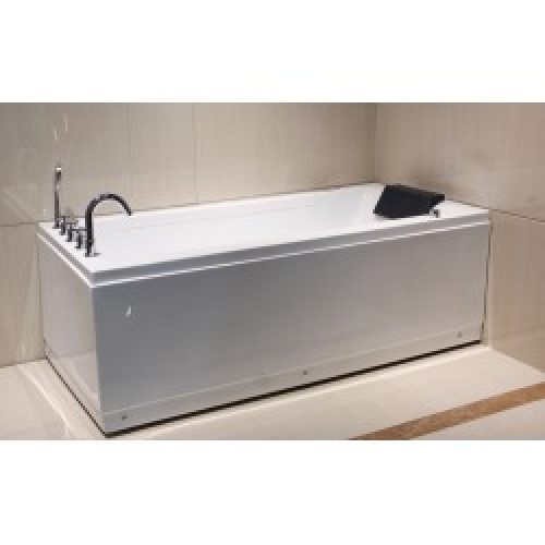 Baignoire balnéo + robinetterie + cascade + tablier – 170 x 80 cm – Syracuse – AZZURO