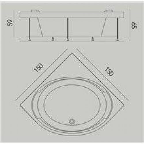 Baignoire Bravatta encastrée avec tabliers b10