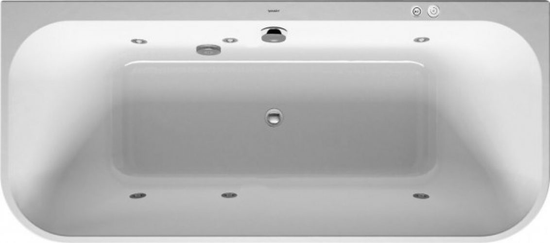 Baignoire d’Angle Balnéo Duravit Happy D.2 à droite version tablier 3 faces 760318000