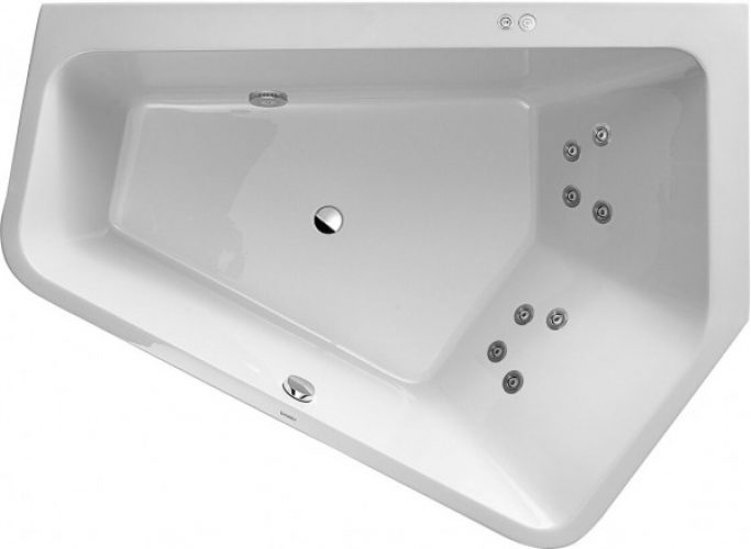 Baignoire d&rsquo;Angle Balnéo Duravit Paiova droit à droite 760397000