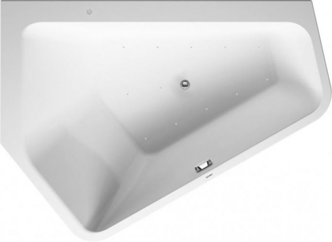 Baignoire d&rsquo;Angle Balnéo Duravit Paiova System Air 1770x1300mm Blanc 760390000AS0000